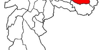 Karte Itaquera sub-prefektūrā Sao Paulo