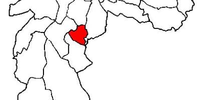 Karte Jabaquara sub-prefektūrā Sao Paulo
