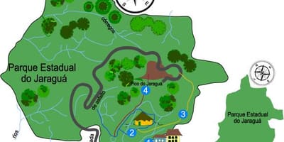 Karte Jaraguá Parks