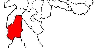 Karte M'Boi Mirim sub-prefektūrā Sao Paulo