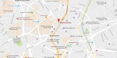 Karte Palácio dos Correios Sao Paulo