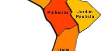 Karte Pinheiros sub-prefecture