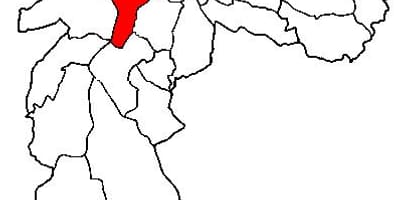 Karte Pinheiros sub-prefektūrā Sao Paulo