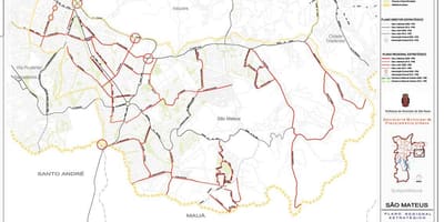 Karte São Mateus Sao Paulo - Ceļi