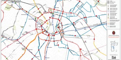 Karte Sé Sao Paulo - Sabiedriskais transports