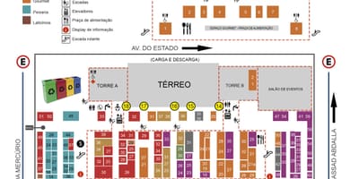 Karte pašvaldību tirgū Sao Paulo