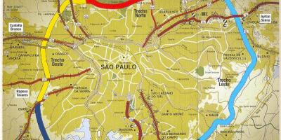 Karte São Paulo apvedceļam