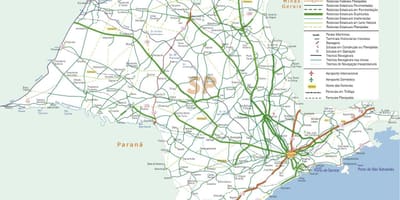 Karte São Paulo lielceļiem