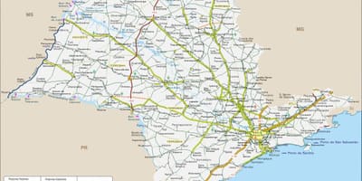 Karte sanpaulu Valsts autoceļiem