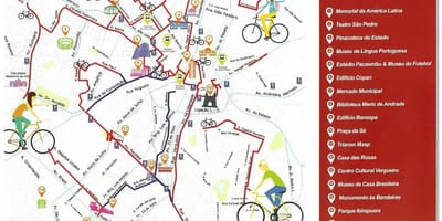Karte sanpaulu, velosipēdu ceļu