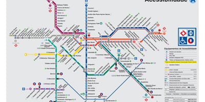 Karte transporta Sao Paulo - invalīdiem