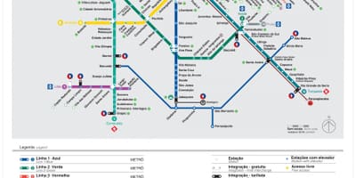 Karte transporta Sao Paulo - EMTU/SP - metro - CPTM