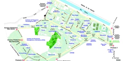 Karte universitātes Sao Paulo - USP