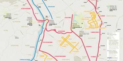 Karte velosipēdu ceļš Sao Paulo