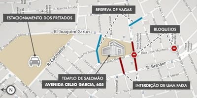 Karte Zālamana Templis Sao Paulo