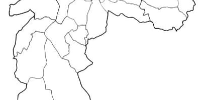 Karte zonā Nordeste Sao Paulo